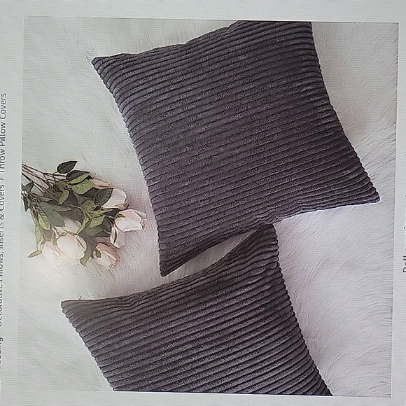 Home Brilliant Other - Home Brilliant Dark Grey Pillow covers 18" x 18" NIP